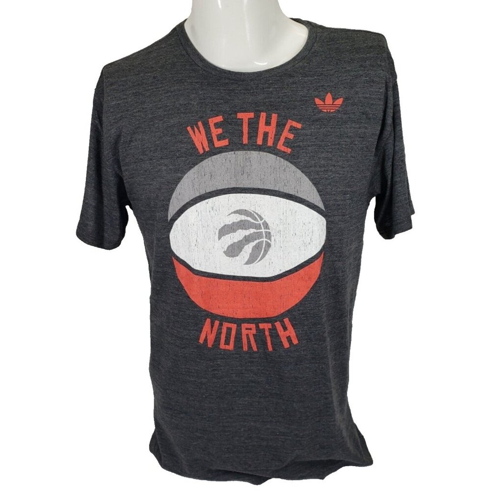 NBA Toronto Raptors We The North Adidas Logo Gray T-Shirt Size Men's Large